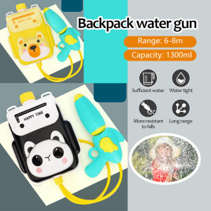 Kids Outdoor Water Gun Backpack High Pressure Pull Out Water Gun Shooting Backpack Mainan Pistol Air untuk Kanak 儿童水枪背包