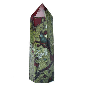 1PC Natural Dragon Blood Stone Crystal Point Reiki Healing Stone Hexagonal Prisms Obelisk Wand Tower Energy Meditation DIY Gift