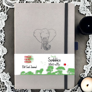 BUJO Dotted Notebook – A5 PU Cover 160gsm Thick Paper Dot Grid Layout Numbered Journal Pages