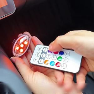 Đèn LED Không Dây Máy Bay RGB Nhấp Nháy Chống Va Chạm Tín Hiệu Cảnh Báo Đèn Flash Cho Xe Máy Xe Đạp Ô Tô Có Điều Khiển Từ Xa 1/2/4/6 Bộ