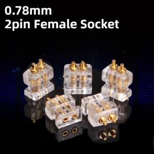 0.78mm Dual Pin Female Socket DIY Headphone Jack Replacement Audio Connector for Earphone Repair HIFI Headphone DIY