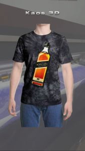 Kaos 3D 3 Dimensi Botl Black Lab3l Premium Bangkok Thailand