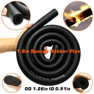 Sponge Rubber Pipe Waterproof Pipeline Holder Thermal Insulation Tubular Protective Sleeve Tube Protector OD 1.26in ID 0.51in