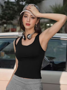 Jiulla Cloud Sensation Yoga Vest Womens One-Piece Cross Back Tank Top Running Fitness Sports Bra Padded Gymnastics Top