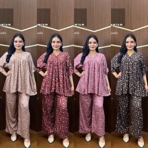 Set Kanaya #002 || Oneset Rayon Motif Terbaru || Setelan Wanita Modern Kekinian Termurah || One Set Virall Termurah