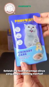 PAWPRINTS Makanan Kucing Basah Pouch 80g - Urinary Care/Pencernaan Sensitif/Kitten & Junior | Wet Food Tinggi Protein 80gr