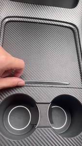 For Tesla Model Y Juniper 2025 Hidden Storage Center Console Armrest Front And Rear Flocking Layered Grid Organized Container