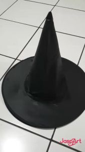 Topi Witch Halloween Hitam & Kostum Nenek Sihir