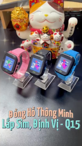 Đồng Hồ Thông Minh Lắp Sim Trẻ Em Q15 nghe gọi 2 chiều định vị toàn quốc mạng 4G App kết nối phụ huynh theo dõi con