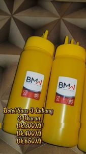 Klik-Beli Botol Saus Kecap Squeeze Ketchup Bottle 1 Lubang / 3 Lubang Botol Saos Plastik Mayonaise Wadah Tempat Bumbu Dapur Serbaguna
