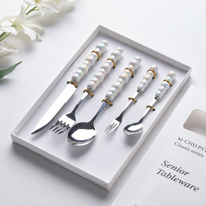 Luxury Ceramic Handle Stainless Steel Cutlery Set