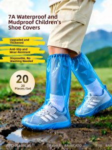 RAINCATO | Waterproof Slip-Resistant Thick Disposable Childrens Shoe Covers