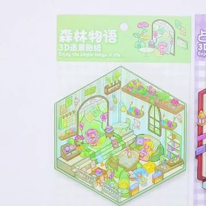 [SG]  Sweet Landscape Stickers Miniature Childrens 3D Notebook Material Decoration DIY Stickers