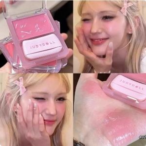 JudydoLL Water Glow Cheek Palette Korean Style Natural Transparent Boost Color without Destroying Base Makeup