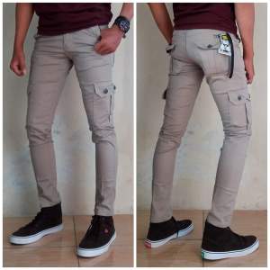 BISA (C.O.D) BAYAR SETELAH BARANG SAMPAI !!! Celana Panjang Cargo Pria Slimfit Model Terbaru Bahan Bagus dan Berkualitas / Celana Panjang Cargo Pria Denim Bahan Melar dan Ngaret / Celana Panjang Cargo Pria Skinny / Celana Panjang Cargo Pria Streat