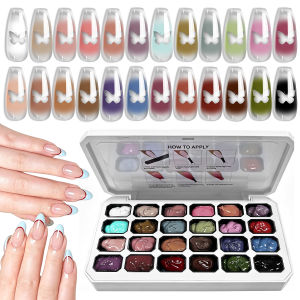 limegirl | LIMEGIRL 24 Color Gradient Wash-Free Painting Gel Nail Art Design Painting Gel Nail Engraving DIY Soak-Off UV LED Nail Polish