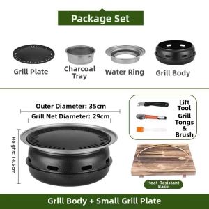 Stainless Steel Charcoal Grill Portable BBQ Stove