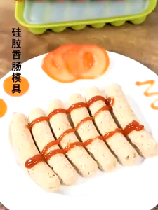 6 Grids Silicone Sausage Maker Mould DIY Non-Stick Hot Dog Making Moulds with Lid Household Baking Mold Cooking Tool