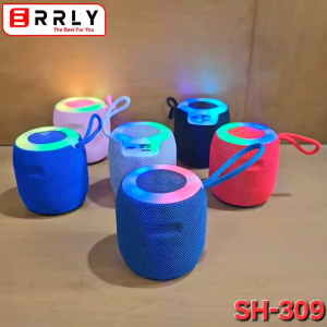 Speaker ERRLY SH-309 Bluetooth LED RGB Speker Mini Wireless SH309 Outdoor Portable Hi-Fi TWS 2IN1