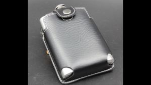 Bình inox đựng rươu Hip Flask 250ml kèm bao da