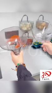 TWOL New Strainer Container with Fruit and Vegetable Cleaning Bowl Kitchen Sink Food Catcher and Drainer