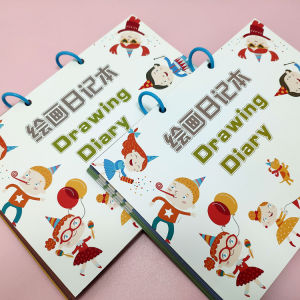 Childrens Creative Painting Diary Book Primary School Students Rice Grain Grid Four Lines Three Grids Chinese And English Pinyin Picture Notebook