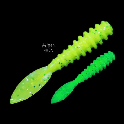 10PCS/50PCS Fishing Lures 36mm/0.4g UV Rockfishing Swimbait Jigging Baits Soft Worm Saltwater Jig Head Lure for Bass Fishing