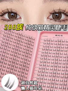 Natural Pure Cat Ears Single Cluster Thickened Large Capacity False Eyelashes Cat Fairy Fake Moustaches Beauty Tools
