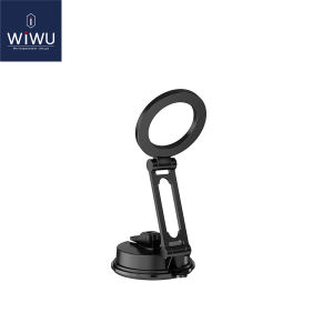 WIWU Magnetic Car Phone Mount Dashboard Cell Phone Holder Car Holder for iPhone One-Hand Operation Foldable Phone Mount with 360-Degree Adjustable