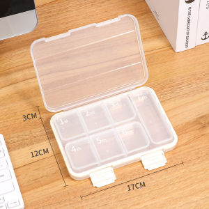 7 Days Large Compartment Portable Pack Pill Box Portable Small Size One Week Large Capacity Airtight Moisture-Proof Tablets Split Storaging Box