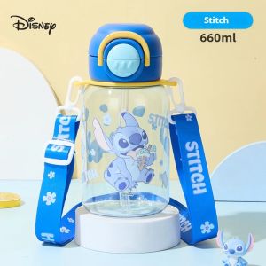 Disney | Bình Nước Nhựa Hai Ngăn Disney Kids Dung Tích Lớn 650ml Dành Cho Bé Gái Bình Nước Thể Thao Thân Thiện Với Học Sinh