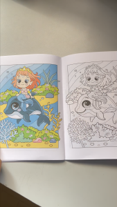 Mermaid Coloring Book - 26 pages each - Preschool / Kinder / Age 3+