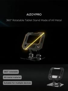 Aizoypro Carbon Steel Premium Metal Stand High Quality Adjustable Angle Foldable Desktop Stand Holder For Tablet Phone & Pad