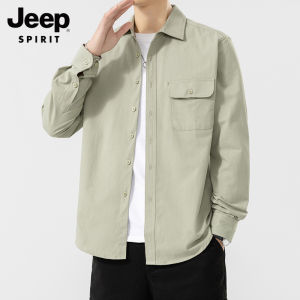 JEEP SPIRIT | Mens Long Sleeve Pure Cotton Spring Summer Workwear Casual Shirt