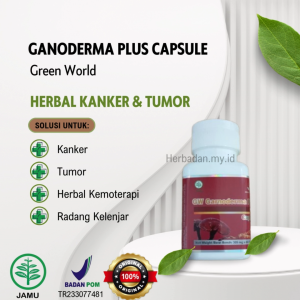 Green World Ganoderma Plus Capsule Asli isi 60 Kapsul