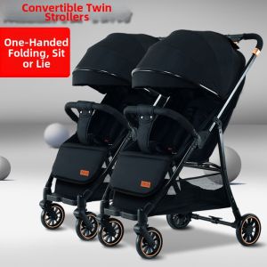 MLZH | Twin-compatible Convertible Detachable Lightweight Foldable Baby Stroller