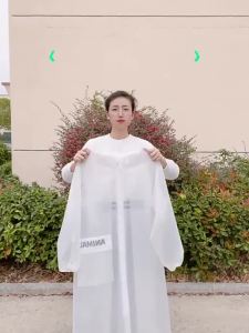 225Thickened Childrens Raincoat Transparent School Uniform for Boys And Girls with Backpack Position Rainproof Clothing for Going to School