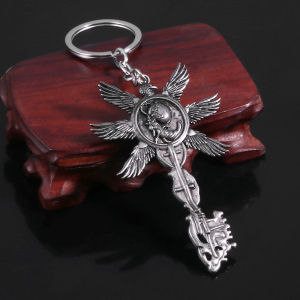Game Residents Evils 8 Village Keychain: A Vintage Six-Winged Unborn Key Pendant