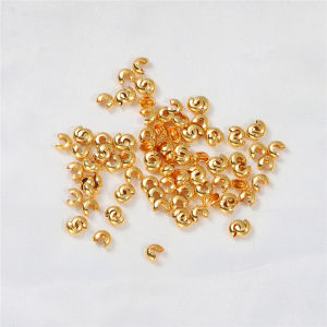 สร้อยคอ DIY ทองชุบทอง 18K ลูกปัดติดที่จุดเด่นรูปครึ่งดวงเดือน หัวเข็มขัด ลูกปัดปลายโซ่ เครื่องประดับสร้อยข้อมือ