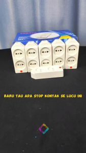 Stop Kontak / Socket Gepeng Lubang SNI / Merek CAHAYA