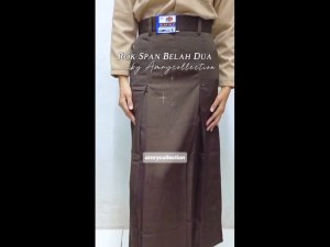 Rok span Belah dua Depan Kain Licin Rok panjang Sekolah SMP MTS Model A Line Pas Body Seragam sekolah MURAH