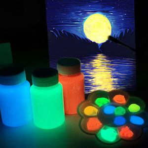 15/25/60g Bottle Fluorescent Pigment Luminous Paint Epoxy Resin Pigment Glow In Dark Acrylic Paints DIY Halloween Party Supplies