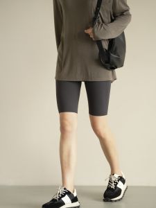 กางเกงโยคะกีฬาไร้ตะเข็บสำหรับผู้หญิง กางเกงขายาวทรงห้าส่วนสำหรับปั่นจักรยาน กางเกงขายาวทรงกลางสำหรับฤดูร้อน กางเกงขายาวลำลองสำหรับผู้หญิง