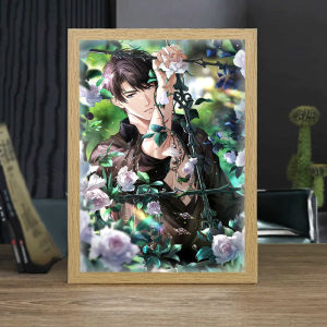 Lian Yu Production Lighting Painting Li Zeyan Figurine Picture Frame Birthday Gift Night Light White Qi Light Painting