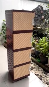 LEMARI PLASTIK 1 PINTU PAKAIAN SERBAGUNA MINIMALIS SLAP KINGDOM ZEBRA FULL KUNCI PUTIH KUNCI AURORA RAINBOW