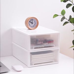 Stackable Clothes Storage Box Dustproof Moisture-proof Multifunctional Large Capacity Household Drawer Storage Box 抽屜收納盒
