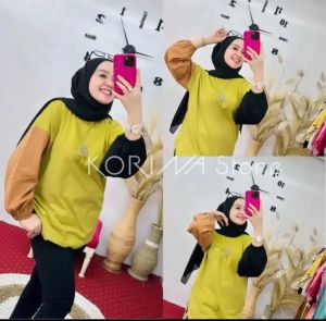 kaos oversize/kaos model terbaru/atasan wanita combads bisa cod