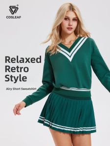 COSLEAF | Vintage American Style Running Fitness Sportswear Long Sleeve