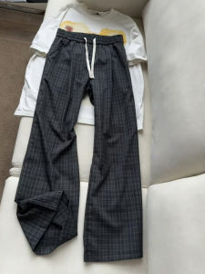 Quần Ống Rộng American Retro Ice Silk Cho Nam Mùa Hè Mỏng Mát Mẻ Quần Ống Đứng Quần Ống Rộng Quần Dài Thường Ngày