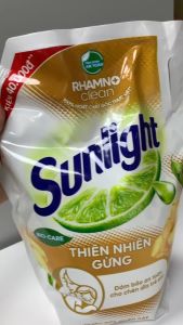 Nước rửa chén Sunlight thiên nhiên gừng TÚI 33kg